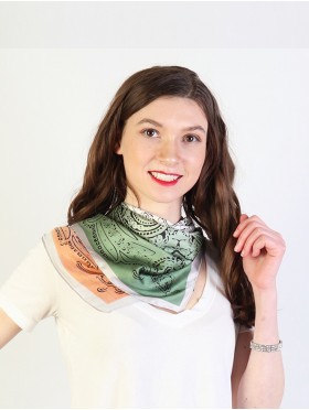 Paisley Print Square Scarf